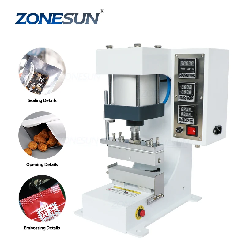 ZS-819G2 40 * 150mm automata hősajtoló gép dió élelmiszer-tömítő gép