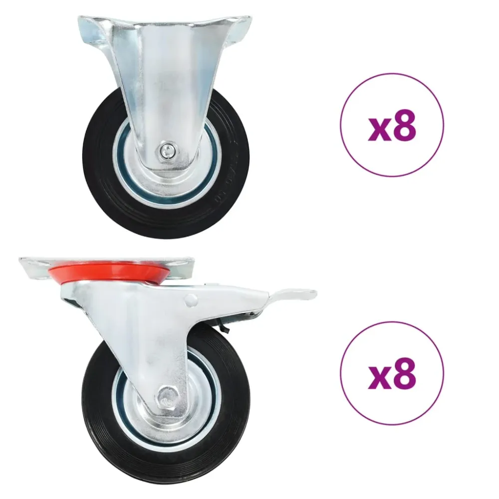 vidaXL 16 db görgő 100 mm
