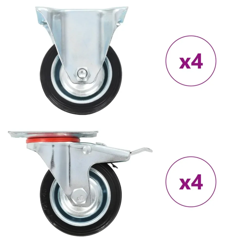 vidaXL 8 db görgő 75 mm