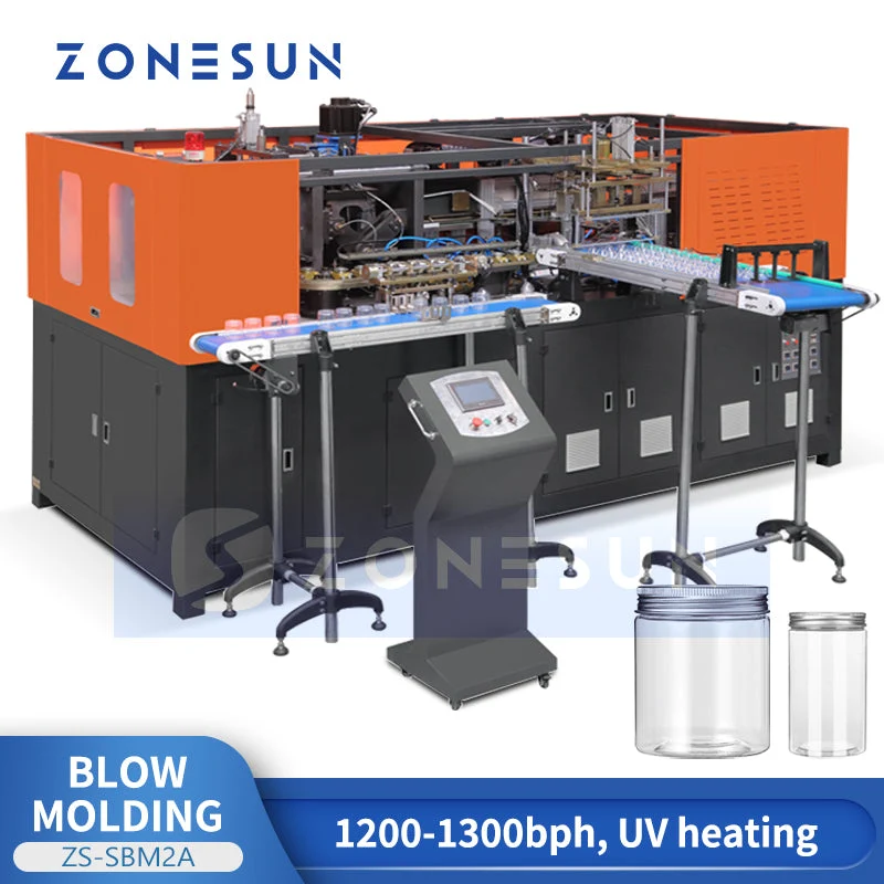 ZONESUN ZS-SBM2A Automatic Bottle Blow Molding Machine 2-Cavity UV Heating