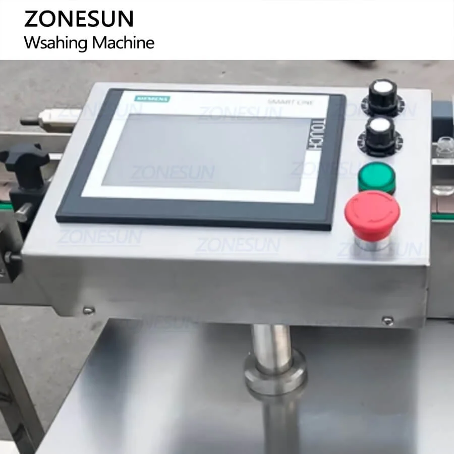 ZONESUN ZS-UWB5 automatikus többfejű SUS304 műanyag üveg Air Rinser palack mosógép gyártóvezetékhez