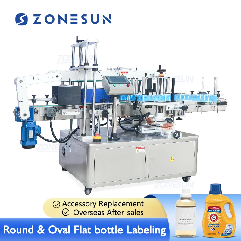 Zonesun ZS-TB300 automatikus dupla oldalsó matrica négyzet alakú lapos műanyag palack