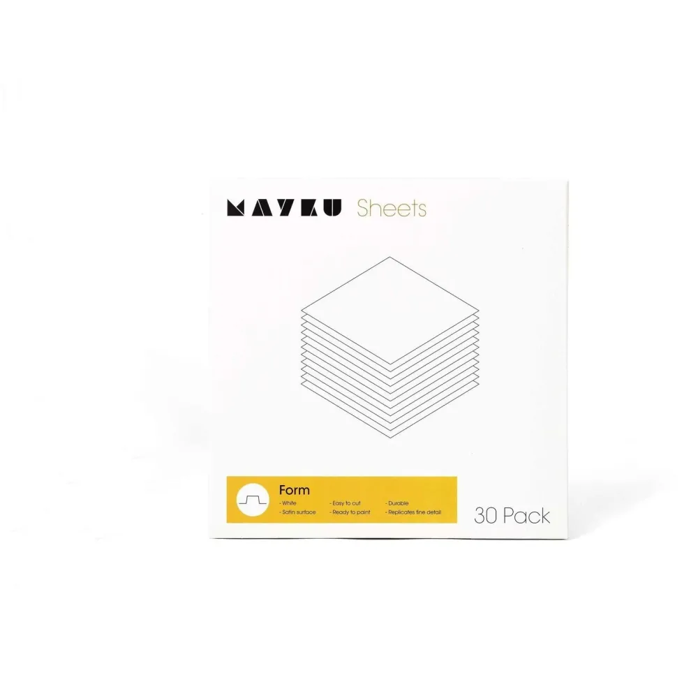 Mayku FormBox forma lapok – 30 darabos csomag (0,5 mm fehér)