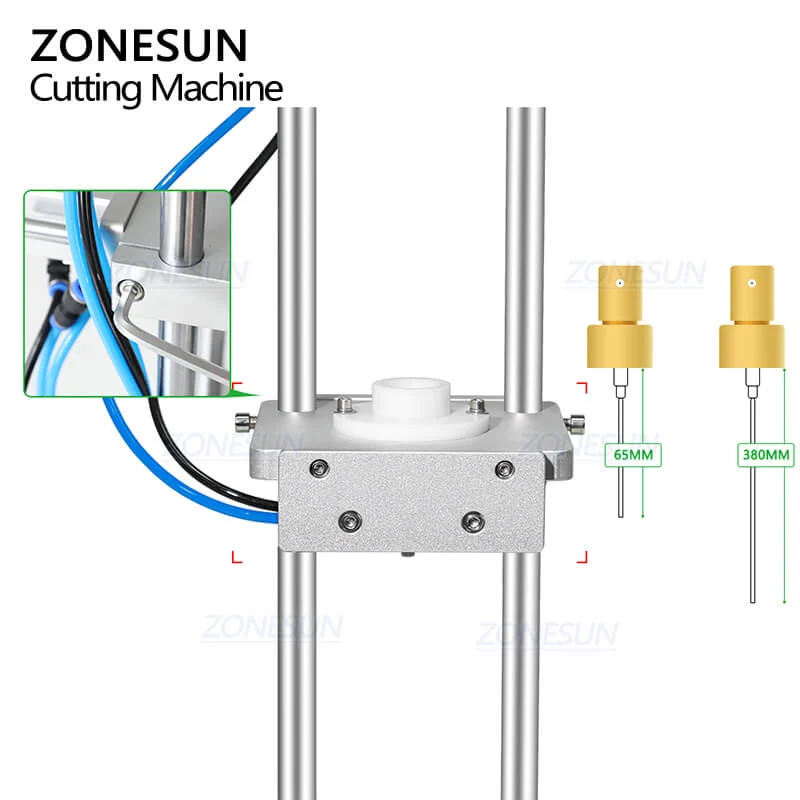 Zonesun ZS-JG300V asztali pneumatikus parfüm dip-cső V alakú vágógép