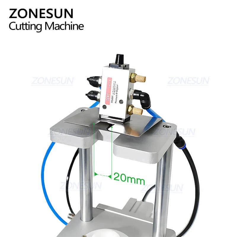 Zonesun ZS-JG300V asztali pneumatikus parfüm dip-cső V alakú vágógép