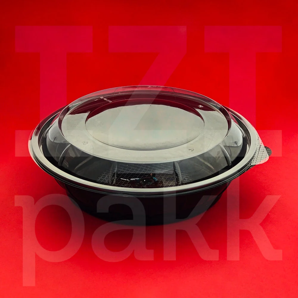 Szirom tálka - fekete - 50db/csomag +tető