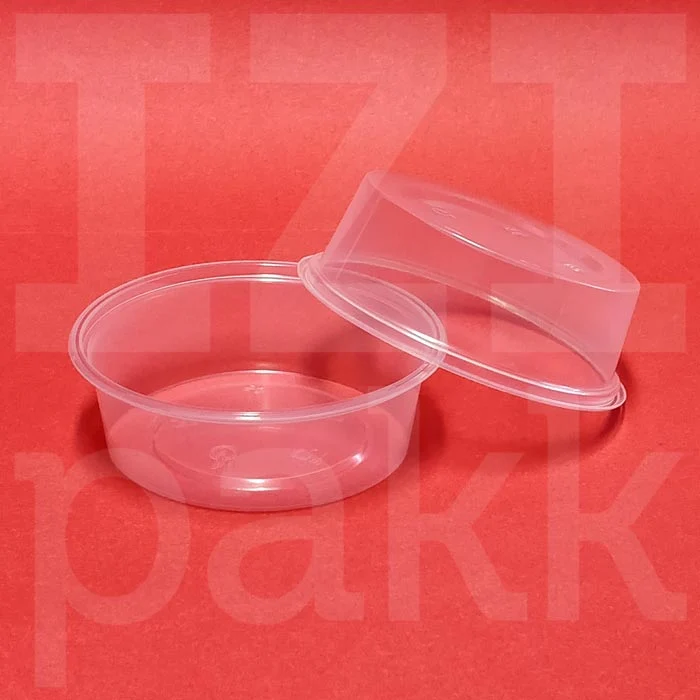 Víztiszta szószos tál, kóstoltató tálka, PP, 50 ml - 50 db