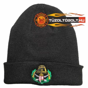 Kötött sapka tűzoltó címerrel