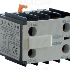 Tracon Homlokoldali Segédérintkező. 230V, 50Hz, 2A, 2×NC+2×NO TR5KN22