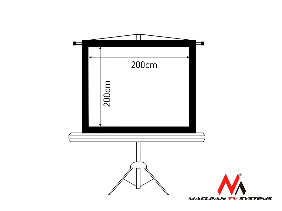 200x200 PROJECTOR SCREEN 112 "1: 1