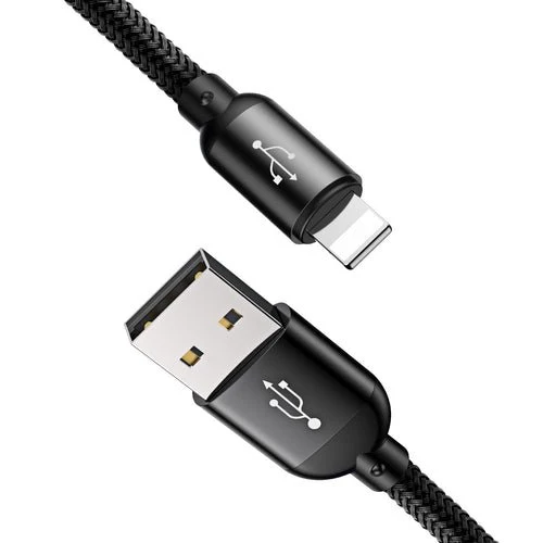 Baseus 3 az 1-ben USB- kábel, 0,3 m, fekete (micro USB, Lightning, USB-C)