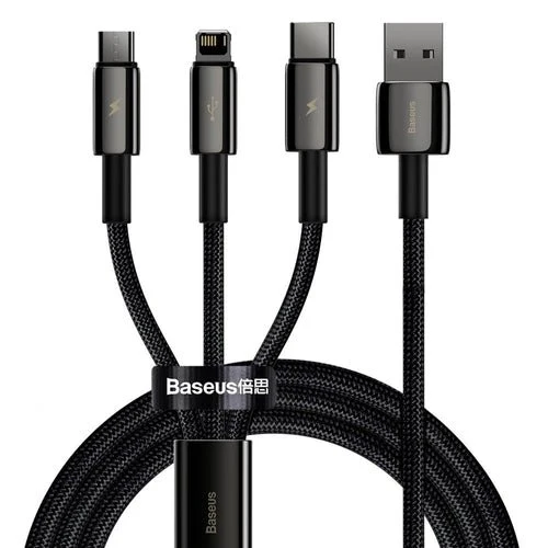 Baseus Tungsten 3 az 1-ben kábel (USB/USB-C/Lightning/micro USB)