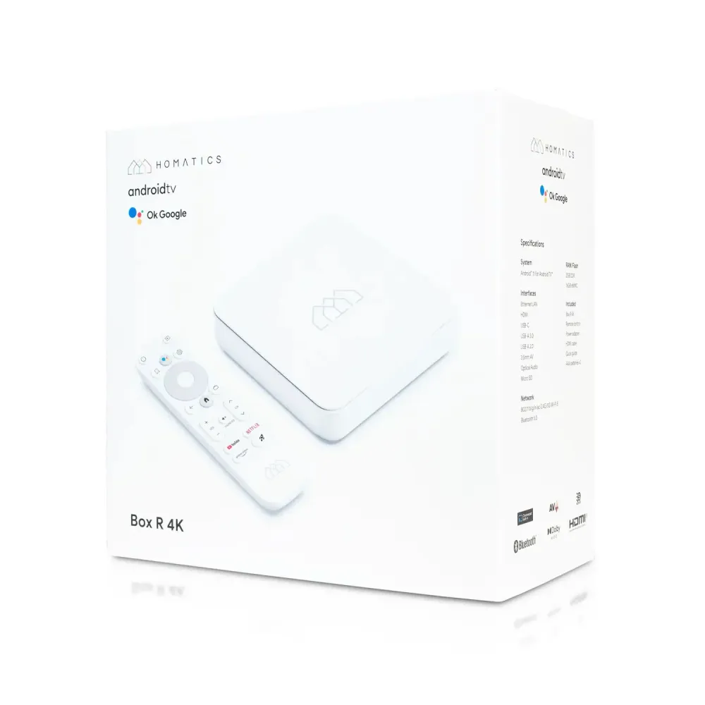 Homatics Box R Android TV 2 GB DDR RAM, 16 GB eMMC Flash